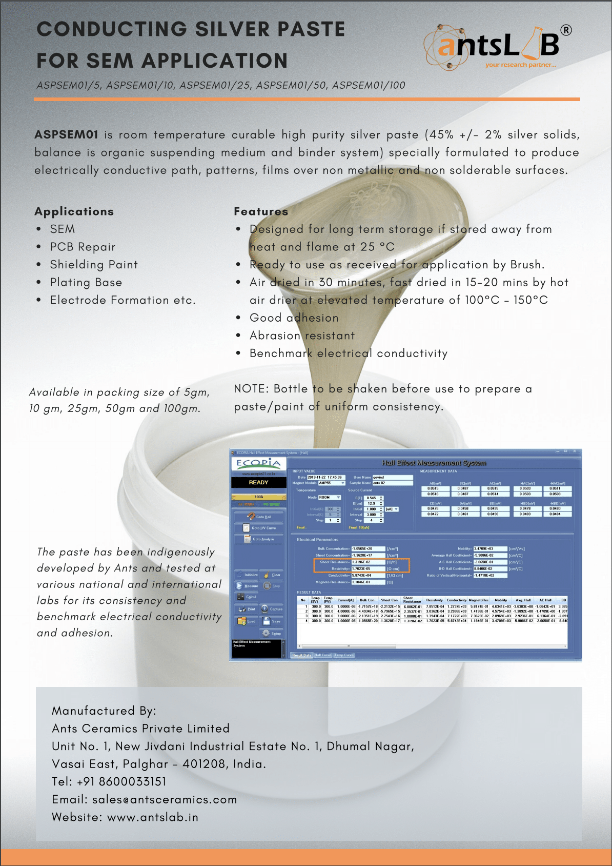 Silver Conductive Paste - Silver Conductive Adhesive Paint